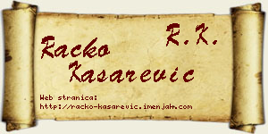Racko Kašarević vizit kartica